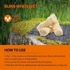 Allume-feu au charbon de bois naturel pour cheminées intérieures et barbecues extérieurs, allumage de feu de survie pour le camping - Product Image 4