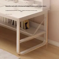 Bureau d'ordinateur en bois avec étagère, design moderne et minimaliste pour la maison, le bureau et l'étude