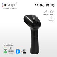 Escáner de Códigos de Barras Inalámbrico 2D, Lector de Códigos QR 1D, USB 2.4G 2 en 1 de Alta Velocidad, en Stock para Almacén, Farmacia y Biblioteca