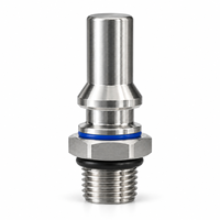 Raccord rapide de refroidissement liquide SUS304 DN9 UQD04 mâle à face plate anti-débordement pour serveur de centre de données