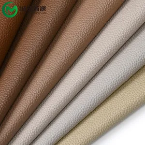 China Manufacturers Factory Price Synthetic Leather pvc Artificial Abrasion Resistant Lychee Grain Embossed Synthetic Leather PV