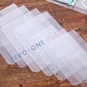 <span class=keywords><strong>Classeur</strong></span> personnalisé A5A6A7 <span class=keywords><strong>plastique</strong></span> dépoli transparent clair 2 poches <span class=keywords><strong>pochette</strong></span> à chargement par le haut dossiers en pvc pour planificateur - Product Image 3