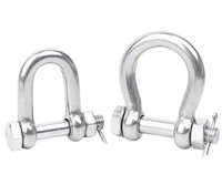 Manille de levage en acier inoxydable avec écrou de sécurité 304/316, quincaillerie de gréement pour la construction maritime et les grues offshore