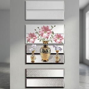 Azulejos de pared de cerámica con flor de loto árabe de 300x600mm, diseño moderno Digital de 12x24 para sala de estar Interior de Arabia Saudita - Product Image 5