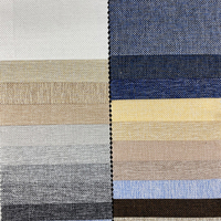 Usine directe abordable 100% Polyester uni Faux lin tissé enduit tissu d'ameublement Textile à la maison canapé lin Look tissu