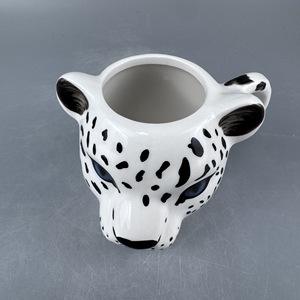 NOUVELLE ARRIVÉE - Tasse en céramique de style créatif en forme de léopard des neiges et de panthère noire pour l'intérieur - Product Image 3