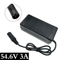 Chargeur rapide DC 54,6V 3A pour vélo électrique, batterie lithium 48V, prise XLR IEC ANDERSON