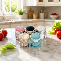Vente chaude : Pots en acrylique pour gel UV, pots vides pour gel UV, pots à ongles multicolores, emballage cosmétique mat