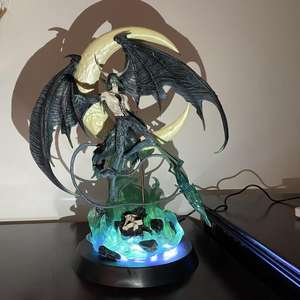 Figurine de 40 cm avec lumière, Bleach Espada Neliel Tu Oderschvank <span class=keywords><strong>Ulquiorra</strong></span> Cifer, avec des ailes, modèle de jouet en perle noire - Product Image 3