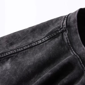 เสื้อยืดลายวินเทจสำหรับผู้ชายเสื้อยืดโอเวอร์ไซส์ซักกรดสำหรับผู้ชาย - Product Image 4