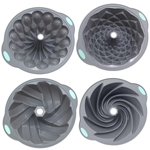 Molde de silicona de grado alimenticio de dos colores, antiadherente, con forma de hilo hueco, corona, nido de pájaro, bandeja de horneado multiforma para postres y <span class=keywords><strong>donuts</strong></span> DIY - Product Image 3