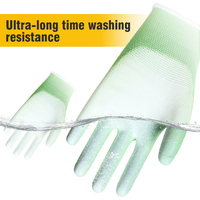 Gants de travail XINGYU en polyester 13 jauges avec revêtement PU, paume et doigts à adhérence lisse, pour la sécurité dans l'industrie manufacturière
