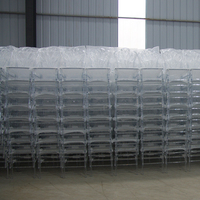 Chaise de salle à manger de mariage en acrylique transparent moderne en gros, chaise Chiavari en cristal transparent pour une utilisation en extérieur et dans le salon