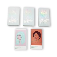 Papier d'art personnalisé 350Gsm feuille Holo 78 cartes de tarot avec affirmation positive auto-découverte Oracle lecture espagnol guide livre ensemble