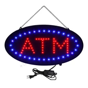 银行定制发光二极管标牌高亮发光二极管开放式霓虹灯标牌自动取款机电子标牌