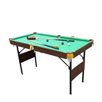 Table de billard pliable STX de 54 pouces pour la maison avec cadre en MDF, coussin en caoutchouc, queues en PVC et support à billes, brosse – Jeu de billard d'intérieur portable