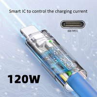 Câble USB C en alliage de zinc de 1 m, super rapide 6A 120W, câble de données intelligent pour téléphones Android, imprimantes, câble USB2.0 Type C pour ordinateur