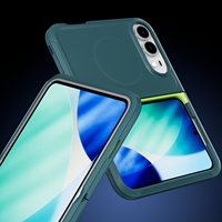 Nouvelle coque de téléphone portable magnétique 3-en-1 antichoc en TPU+PC, design de luxe, prix d'usine en gros pour iPhone Duo