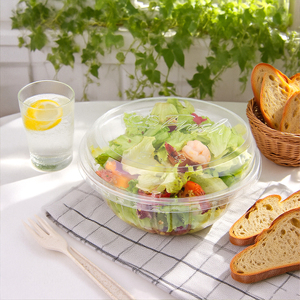 Trong suốt tái sử dụng lấy đi nhựa dùng một lần Bát salad với nắp bao bì thực phẩm <span class=keywords><strong>container</strong></span> - Product Image 1