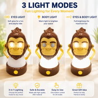 Lampe de nuit rechargeable Bigfoot, lampe de camping LED à 3 modes, lampe de table portable avec batterie externe 2400 mAh pour chambre d'enfant