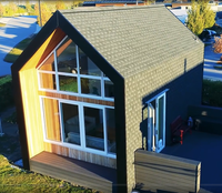 Belle maison préfabriquée Maison préfabriquée/Kits Caravan Hut Container Villa avec cadre en acier et matériaux de panneau sandwich