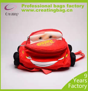 Zaino Scolastico per Bambini a Forma di Auto Rossa in Peluche 3D Unisex - Product Image 5