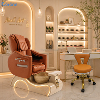 Meubles de salon de manucure modernes et luxueux, fauteuil de spa pour les pieds, chaise de pédicure électrique avec massage