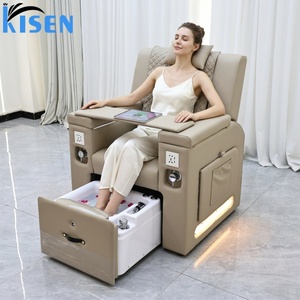 Kisen Nouvelle Arrivée Fauteuil de Pédicure Électrique Multifonctionnel Moderne en Cuir Écologique pour Salon de Beauté et Thérapie des Pieds - Product Image 1