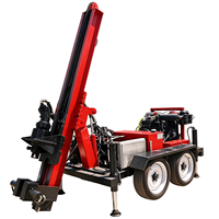 Machine de forage de puits montée sur remorque, assemblage modulaire, tarière rotative à percussion 200m