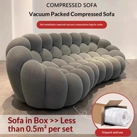Canapé Bulle Rembourré, Ensemble de Canapés Modulaires Modernes pour Salon, Confortable, Tissu 3D, Double Usage Hiver/Été