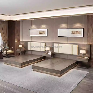 ชุดเฟอร์นิเจอร์ห้องนอนโรงแรมทันสมัย แพ็คเกจห้องพักครบชุด พร้อมเตียง โต๊ะข้างเตียง ชั้นวางทีวี และตู้เสื้อผ้า สำหรับโรงแรมระดับ 3 ดาว ราคาประหยัด - Product Image 5