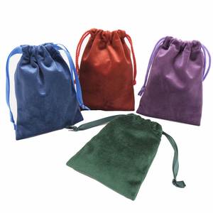 Petit sac de voyage en velours à cordon pour bijoux, colliers, bagues, cadeaux de Noël, de mariage, de bonbons, personnalisable avec logo - Product Image 2