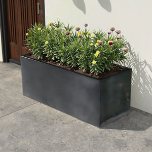 Настраиваемая Фабрика оцинкованная стальная Тяжелая напольная/комнатная напольная плантатор сращенный Металлический горшок для сада - Product Image 5