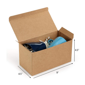 Magdalenas rectangulares de alta calidad de la caja de regalo del papel de Kraft del partido con la caja de papel de la tapa - Product Image 1