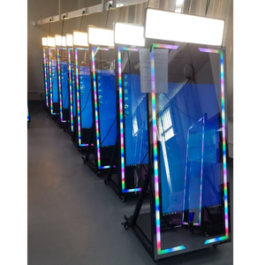 Fournisseur de mariage Cabine photo miroir 65 "avec écran tactile 43" Miroir magique pour selfie portable Cabine photo avec cadre LED à écran tactile - Product Image 3