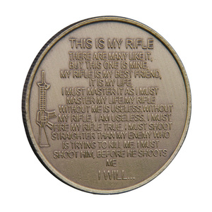 Moneta commemorativa del Corpo dei Marines degli Stati Uniti, stampa UV, lega di zinco, galvanizzata, artigianato in metallo 3D personalizzato - Product Image 3