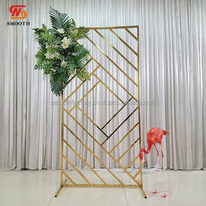 Soporte de Fondo Metálico de Acero Inoxidable LEDA para Eventos y Fiestas, Marco Simple para Fondo de Boda, Decoración con Globos y Flores, Forma Rectangular - Product Image 2
