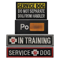 Écusson de moral brodé pour chien d'assistance en formation, motif « Ne séparer pas du conducteur », avec fixation auto-agrippante pour gilet de chien d'assistance