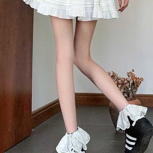 <b>Lace</b> Socks Women <b>White</b> Black Short Breathable Sweat Absorbing Korean Style Mid Calf Socks For Youth 18 40 Years Old - Product Image 4