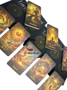 طباعة بطاقات التارو الملونة المخصصة بأسعار منخفضة مع حواف ذهبية مستديرة - Product Image 5
