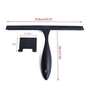 Paslanmaz çelik cam su duş silecek araba kazıyıcı yıkayıcı pencere camı temizlik ve silme için plastik saplı - Product Image 4