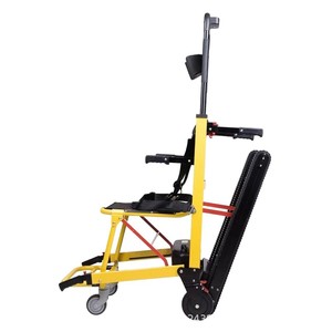 Electric Stair Climber 24V 10A Lithium Battery Yellow Fully Automatic <b>Tracked</b> Mobility Scooter For Disabled Patients - Product Image 1