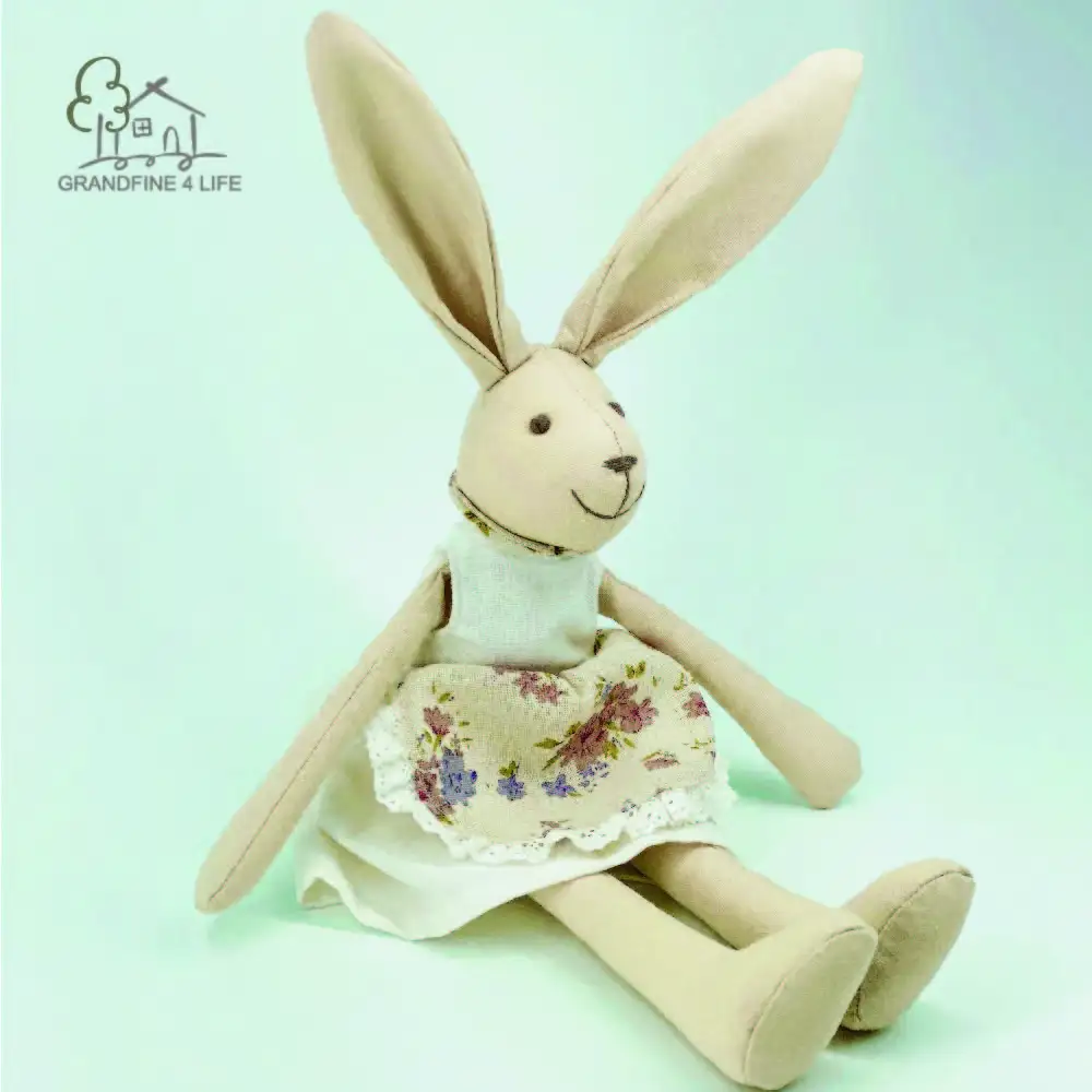 Роскошный кролик Grandfine, мягкая маленькая мягкая игрушка, кролик, кукла для новорожденных, мягкие игрушки-животные
