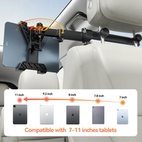 Support tablette pliable OEM tendance en ABS pour appuie-tête de voiture, bras extensible anti-tremblement, rotation à 360°, support tablette pour siège arrière