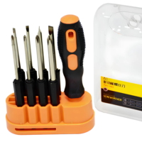 Kit de 10 embouts de tournevis hexagonaux REEKE de 50 mm avec poignée en plastique finition chrome de précision, embouts multi-usages pour bricolage, OEM, électronique, ordinateur portable