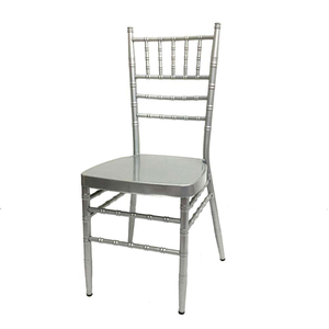Venta al por mayor oro blanco plata hierro metal <span class=keywords><strong>charivari</strong></span> boda Chiavari sillas Tiffany con cojín de asiento - Product Image 4