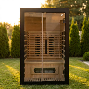 Cabines de sauna infrarouge à spectre complet avec panneau de luminothérapie rouge, personnalisables pour 1 à 2 personnes, pour usage domestique, <span class=keywords><strong>spa</strong></span> et bien-être - Product Image 2