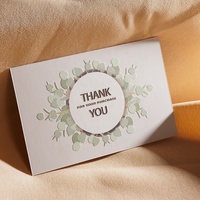 Ensemble d'enveloppes en carton écologiques personnalisées avec estampage à chaud sur papier offset, carte de remerciement personnalisée en couleur