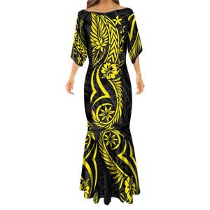 <span class=keywords><strong>Tatouage</strong></span> à fleurs Tribal, haut à épaules dénudées, robe sirène, grande taille, personnalisée, rouge, nouvelle collection - Product Image 3