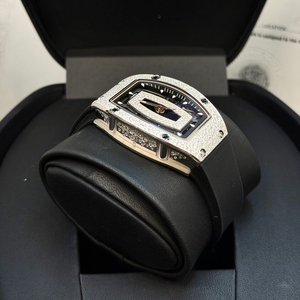 Montre automatique mécanique de luxe avancée pour <span class=keywords><strong>femme</strong></span>, design entièrement serti de diamants, 0701, avec diamant Moissanite flocon de neige noir sur cadran - Product Image 3